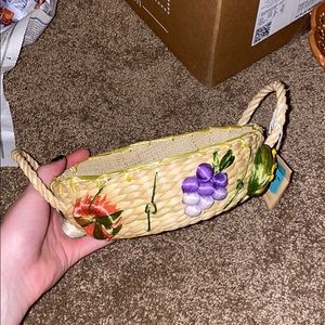 Vintage Philippines Raffia Woven Basket